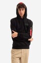 Alpha Industries sweatshirt Red Stripe Hoody 178314.03 black