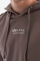 μπεζ Βαμβακερή μπλούζα Alpha Industries Organics EMB Hoody