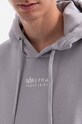 Bavlnená mikina Alpha Industries Organics Emb Hoody sivá 118350.643