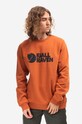 Fjallraven bluza bawełniana Logo Sweater nadruk brązowy F84142.243