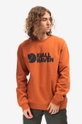 καφέ Βαμβακερή μπλούζα Fjallraven Logo Sweater Ανδρικά