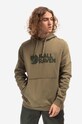 Бавовняна кофта Fjallraven з капюшоном зелений F84144.622