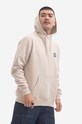 Bavlněná mikina Makia potisk béžová M40115