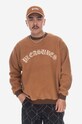 Clothing PLEASURES sweatshirt Mars Sherpa Crewneck P23SP019 brown