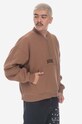 PLEASURES sweatshirt Karat Quarter Zip Fle brown P23SP020