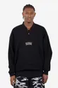 black PLEASURES sweatshirt Karat Quarter Zip Fle Men’s