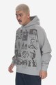 PLEASURES sweatshirt Choices Hoodie P23SP021 gray