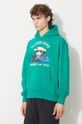 Mikina PLEASURES Rhythm Hoodie zelená P23SP024