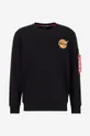 black Alpha Industries sweatshirt NASA Davinci Sweater