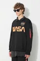 crna Dukserica Alpha Industries NASA Reflective Sweater