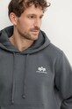Кофта Alpha Industries Basic Hoody Small Logo серый 196318.136