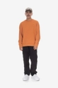 Bavlněná mikina Wood Wood Hugh Embossed Sweatshirt 12315602-2474 ABRICOT ORANGE