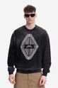 Памучен суичър A-COLD-WALL* Gradient Crewneck ACWMW125 BLACK надпис черен ACWMW125