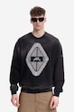 A-COLD-WALL* hanorac de bumbac Gradient Crewneck print negru ACWMW125