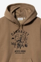 Carhartt WIP hanorac de bumbac Hooded Souvenir Valley Sweat maro