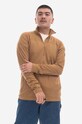 Fjallraven bluza Abisko Lite Fleece Half Zip bez kaptura beżowy F87113.232