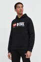Diesel bluza bawełniana S-GINN-HOOD-DIV czarny A03757.0GEAD