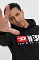 Diesel bluza bawełniana S-GINN-HOOD-DIV A03757.0GEAD czarny