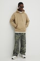 Diesel bluza bawełniana S-ROB-HOOD-DOVAL-PJ A03786.0BKAF beżowy AA00