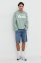 Vans hanorac de bumbac VN0A456ACJL1 verde AA00