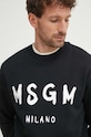 MSGM bluza bawełniana czarny 2000MM513.200001