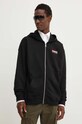 Хлопковая кофта Diesel S-BOXT-HOOD-ZIP-DIV с капюшоном чёрный A14946.0GEAD