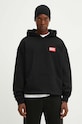 Бавовняна кофта Diesel S-BOXT-HOOD-LAB бавовна чорний A14949.0ILAC