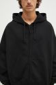 1017 ALYX 9SM hanorac de bumbac Boxy Zip-Up Hoodie negru AAMSW0247FA01