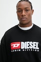 Bavlnená mikina Diesel S-BOXT-DIV SWEAT-SHIRT čierna A15753.0GEAD