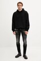 Diesel bluza bawełniana S-MACS-HOOD-MEGOVAL-D A11304.0GYCJ czarny AA00