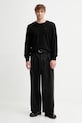 Diesel longsleeve bawełniany T-ADJUST-LS-SLITS-R17 A18142.0AIJU czarny AA00