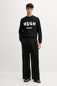 MSGM bluza bawełniana 2000MM513.300001 czarny AA00