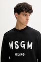 MSGM bluza bawełniana czarny 2000MM513.300001