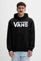 Vans bluza z kapturem męska z bawełną czarny VN000HNXY281