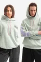 tyrkysová Bavlnená mikina Aries Column Hoodie AR20010 PALE MINT Unisex