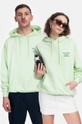 zelená Bavlnená mikina Drôle de Monsieur Le Hoodie Classique HO101 LIGHT GREEN Unisex