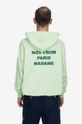 Bavlnená mikina Drôle de Monsieur Le Hoodie Classique HO101 LIGHT GREEN 100 % Bavlna