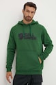 Fjallraven bluza bawełniana Logo Hoodie 84144 zielony AA00