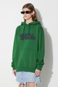 Oblečenie Bavlnená mikina Fjallraven Logo Hoodie 84144 zelená