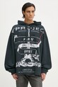 Y/Project cotton sweatshirt EVERGREEN PARIS' BEST PINCHED HOODIE black 204SH002