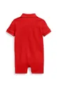 Pamučni kombinezon za bebe Polo Ralph Lauren crvena