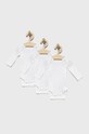 Name it body bawełniane niemowlęce (3-pack) biały 13209203.BrightWhit