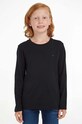 Tommy Hilfiger - Дитячий лонгслів 74-176 cm бавовна чорний KB0KB04141