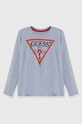 Хлопковый детский лонгслив Guess хлопок голубой L84I29.K8HM0.PPYH