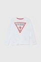 Хлопковый детский лонгслив Guess хлопок белый L84I29.K8HM0.9BYH
