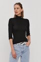 Pieces Longsleeve z elastanem czarny 17110549
