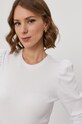 Tričko s dlhým rukávom Pieces biela 17111987