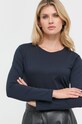 Бавовняний лонгслів Armani Exchange темно-синій 8NYT95.YJ16Z.NOS