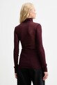 Oblačila American Vintage bombažna majica z dolgimi rokavi MAS08 bordo