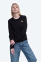 Wood Wood cotton longsleeve top Moa regular black 10001500.2323